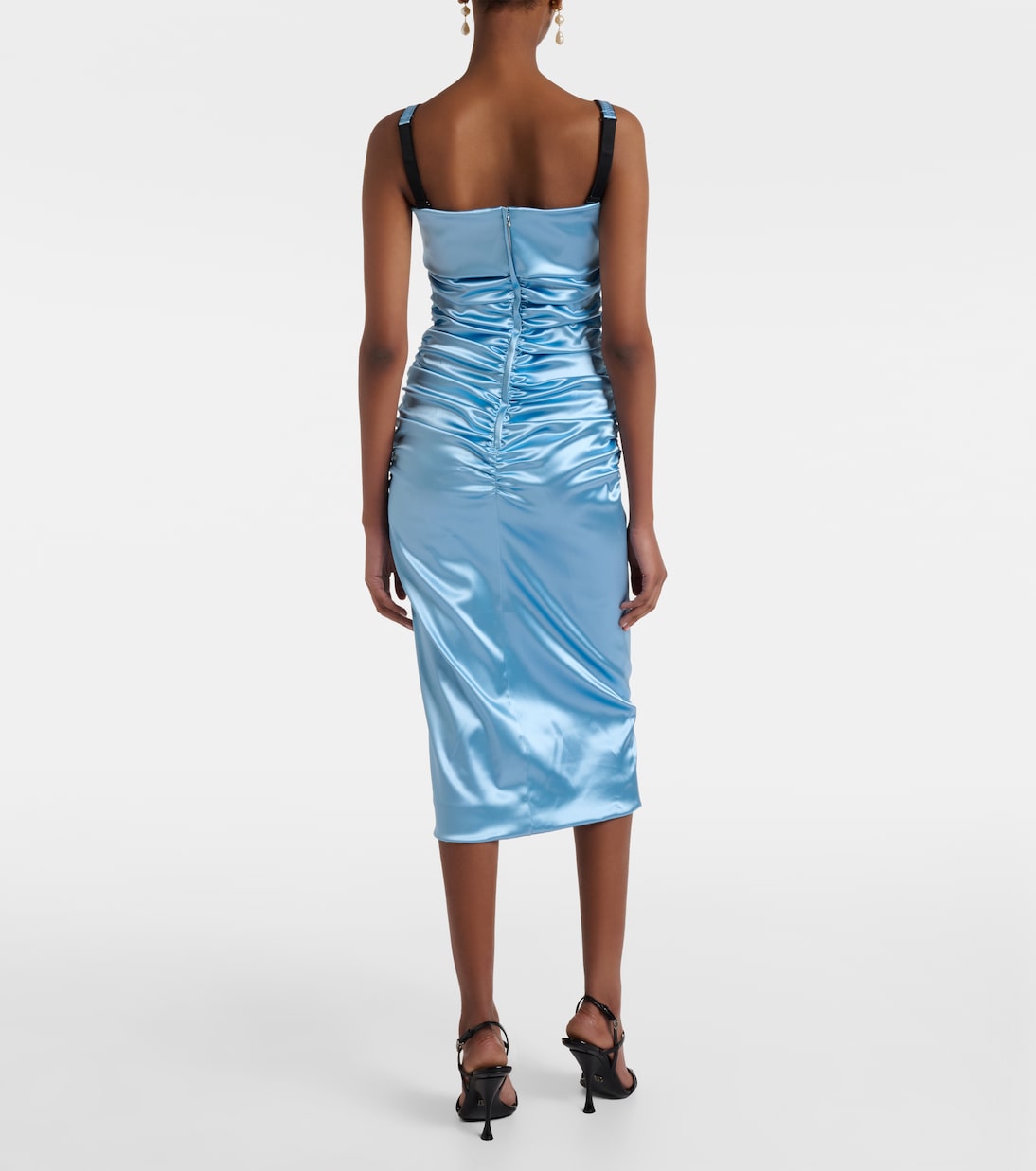 Ruched satin cocktail dress | Dolce&Gabbana