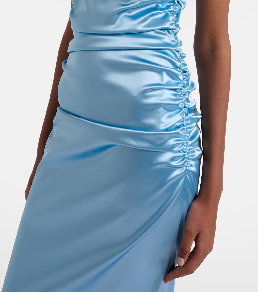 Ruched satin cocktail dress | Dolce&Gabbana