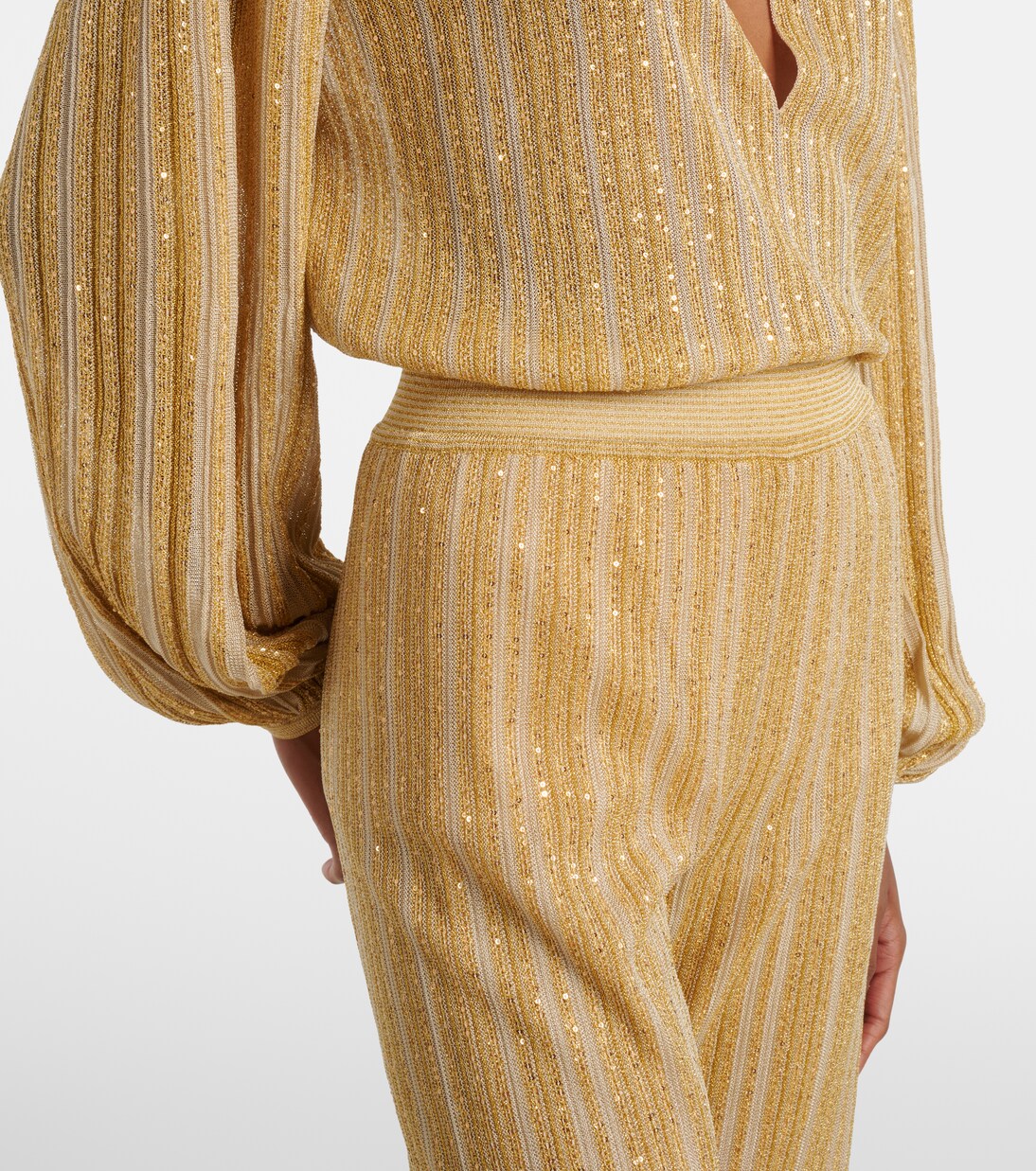 Gerade Hose Zig Zag aus Lamé | Missoni