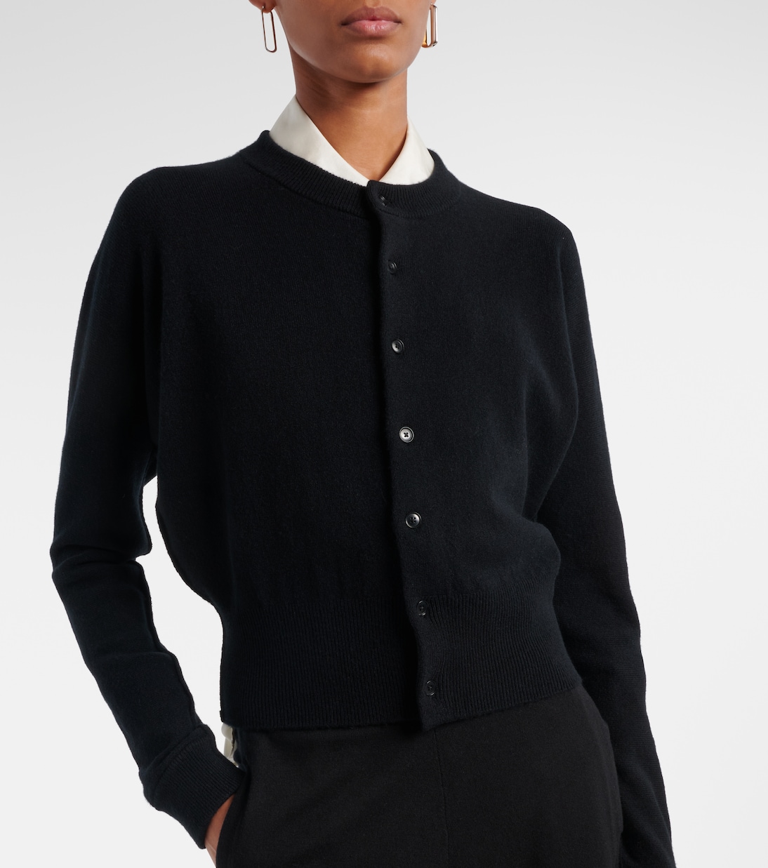 Blouson cashmere-blend cardigan | Extreme Cashmere