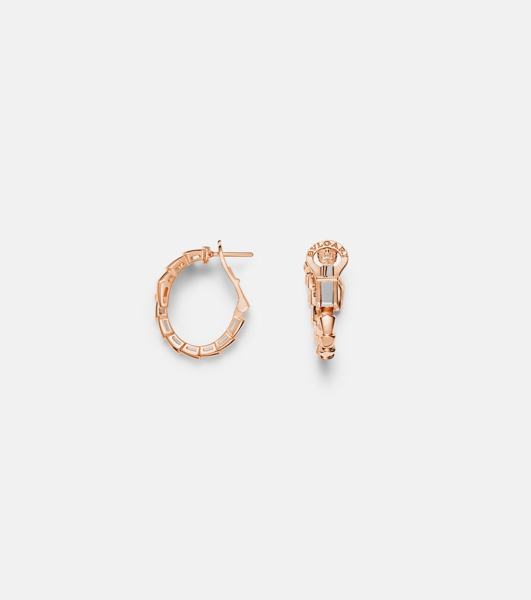 Orecchini a cerchio Serpenti Viper in oro rosa 18kt | Bvlgari