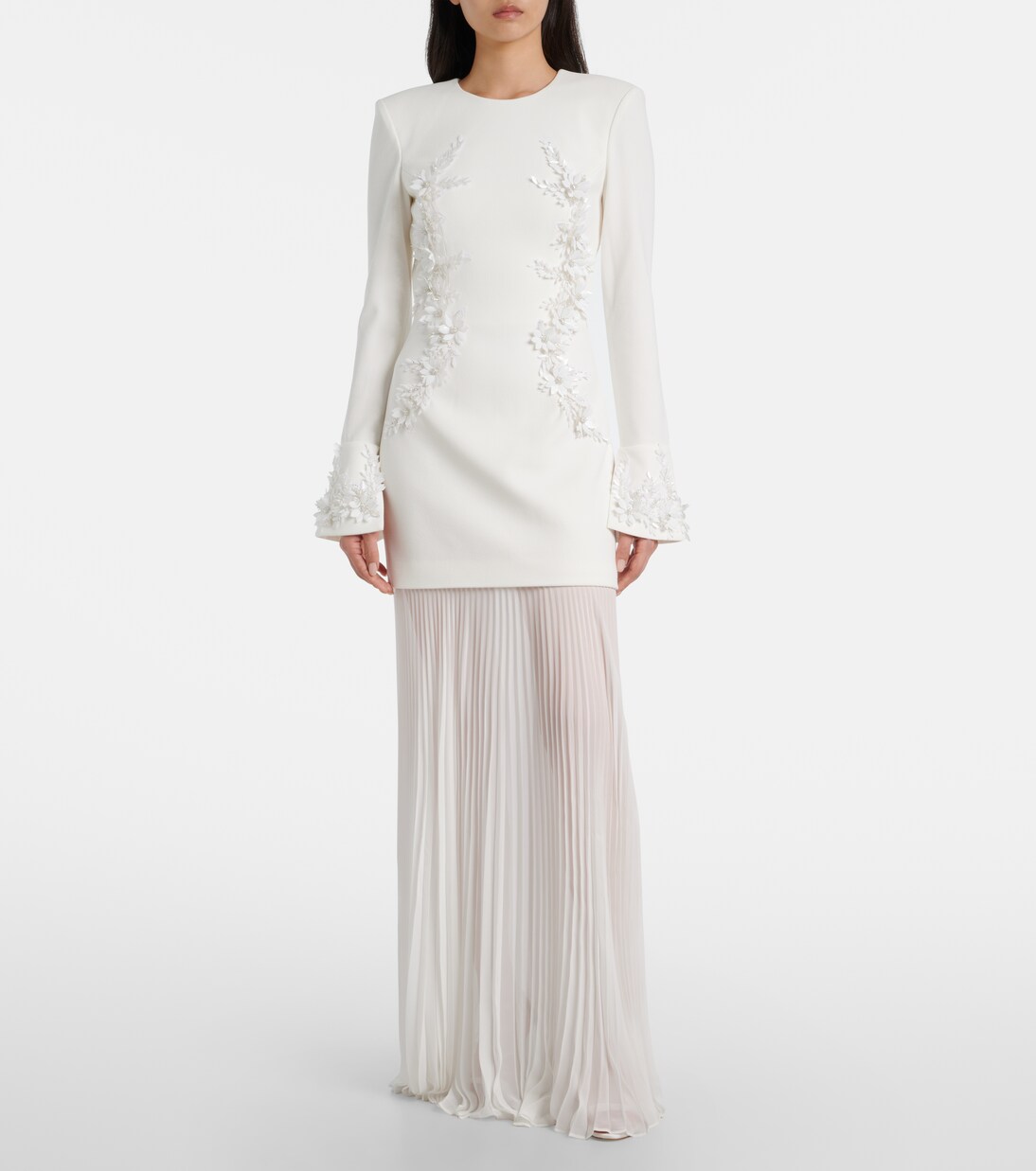 Bridal Xanthe floral-appliqué gown | Rebecca Vallance