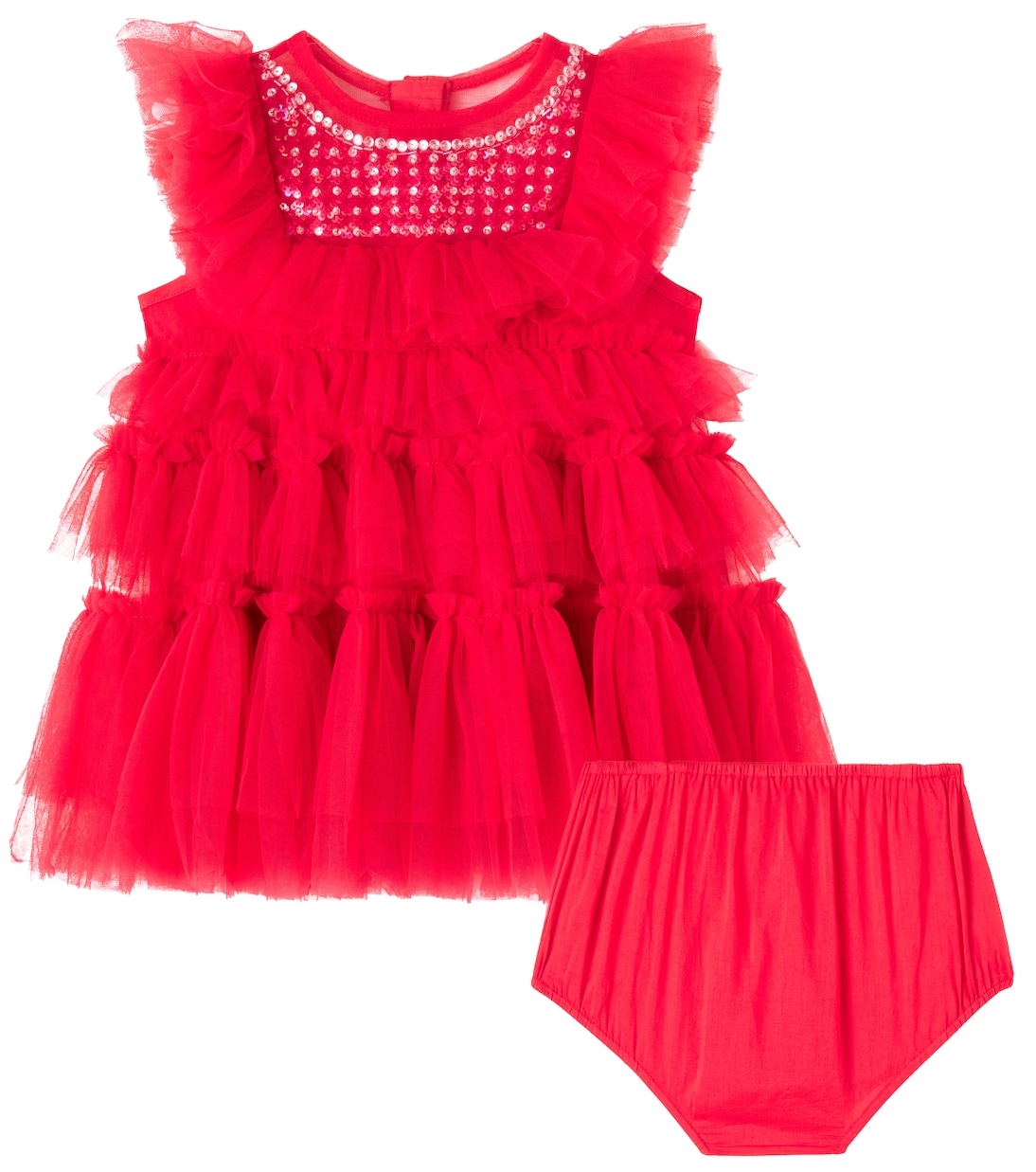 Bebé - set de vestido y  braga Rococo de tul adornado | Tutu Du Monde