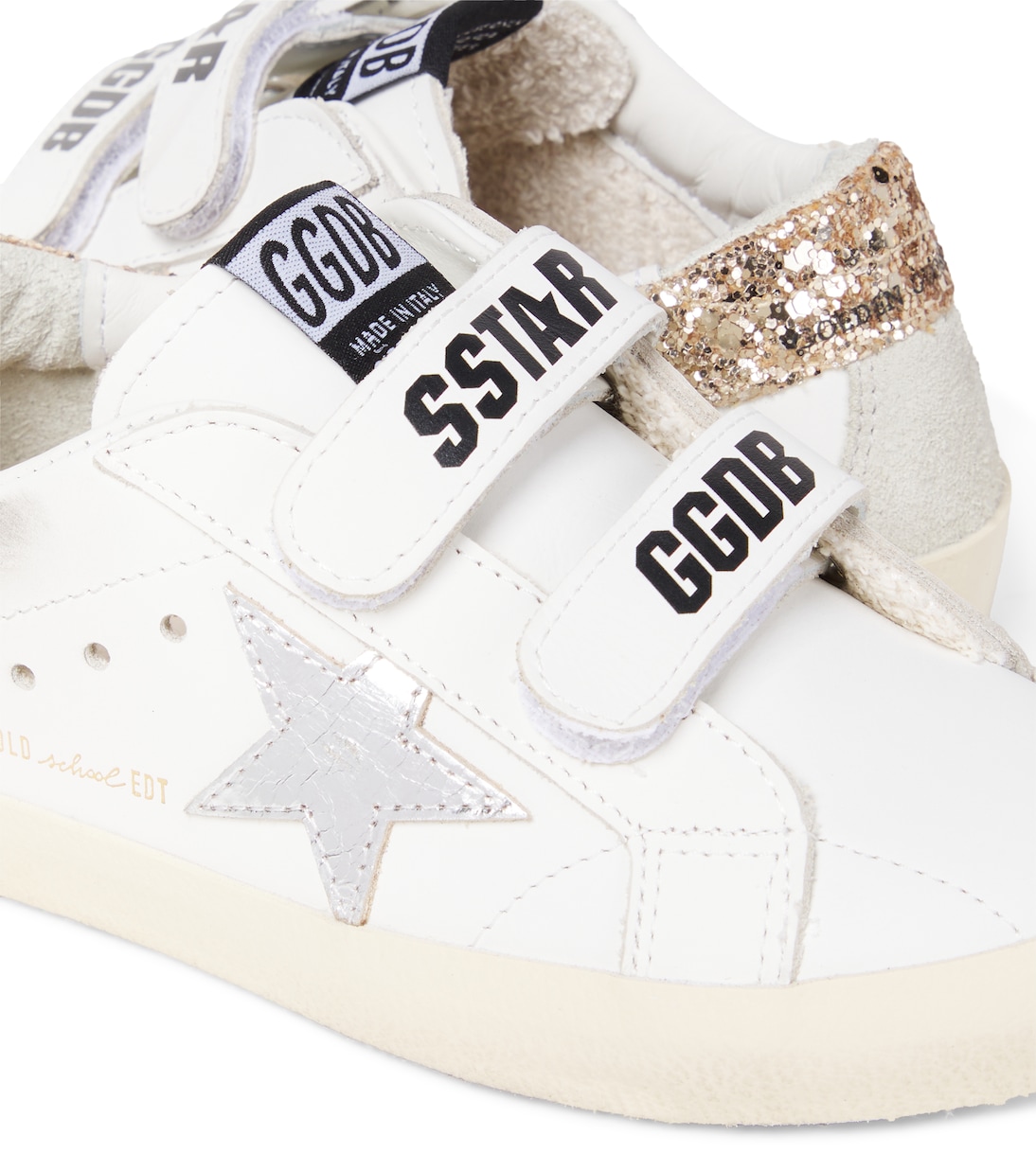 Old School sequined leather sneakers | Golden Goose Kids