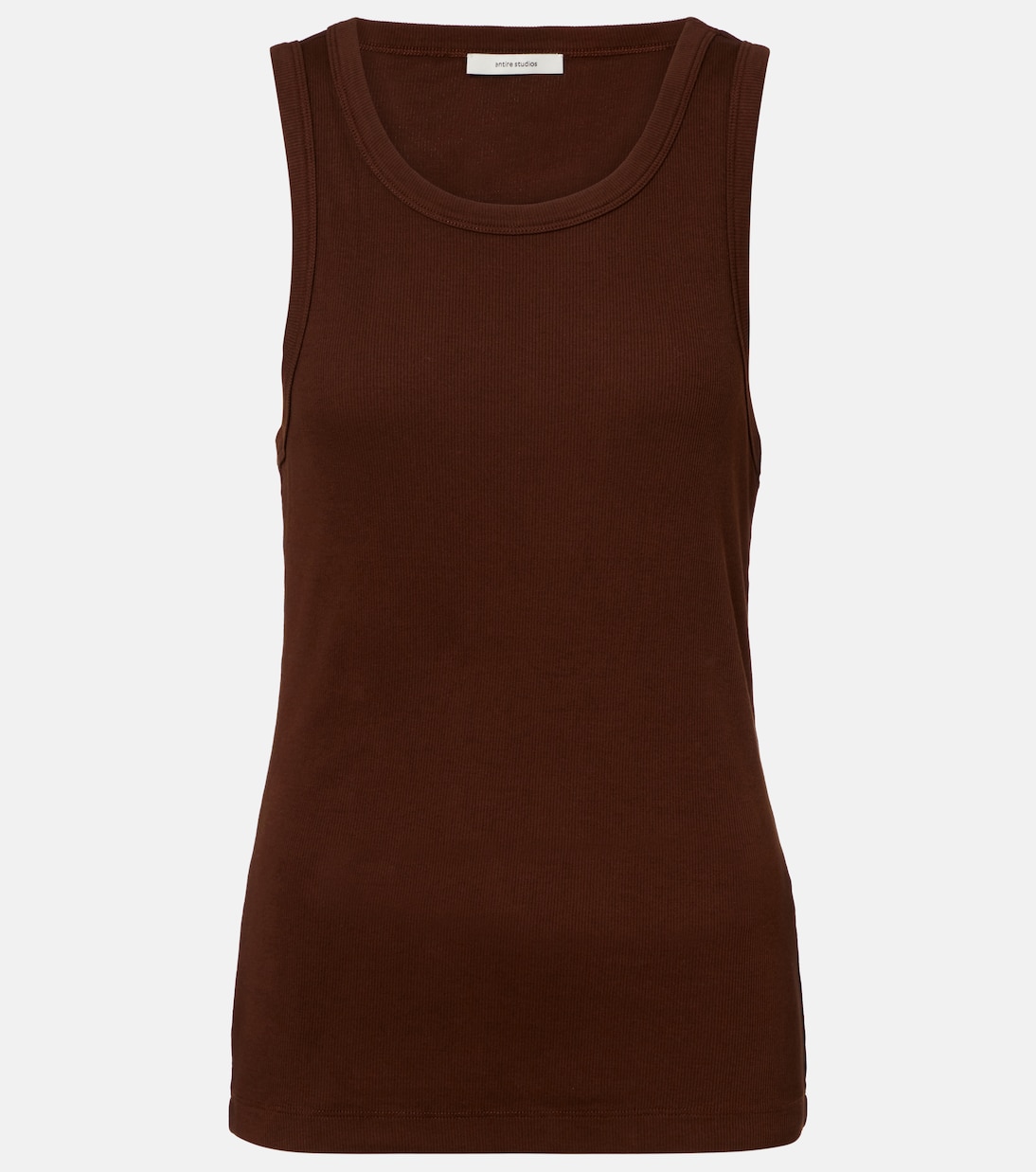 Ribbed-knit cotton-blend jersey tank top | Entire Studios