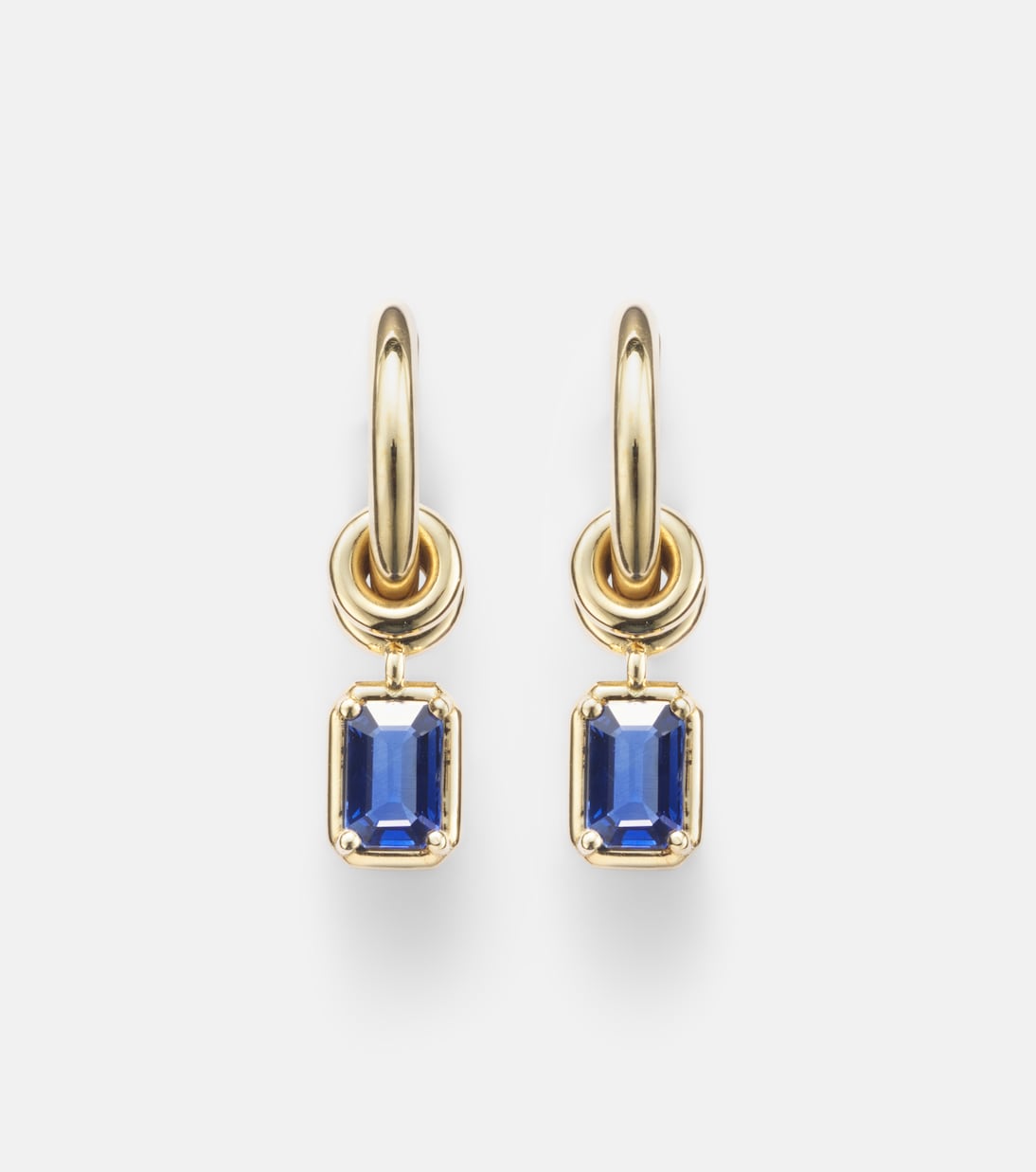 Pendientes de aro Zahra de oro de 18 ct con zafiros | Spinelli Kilcollin