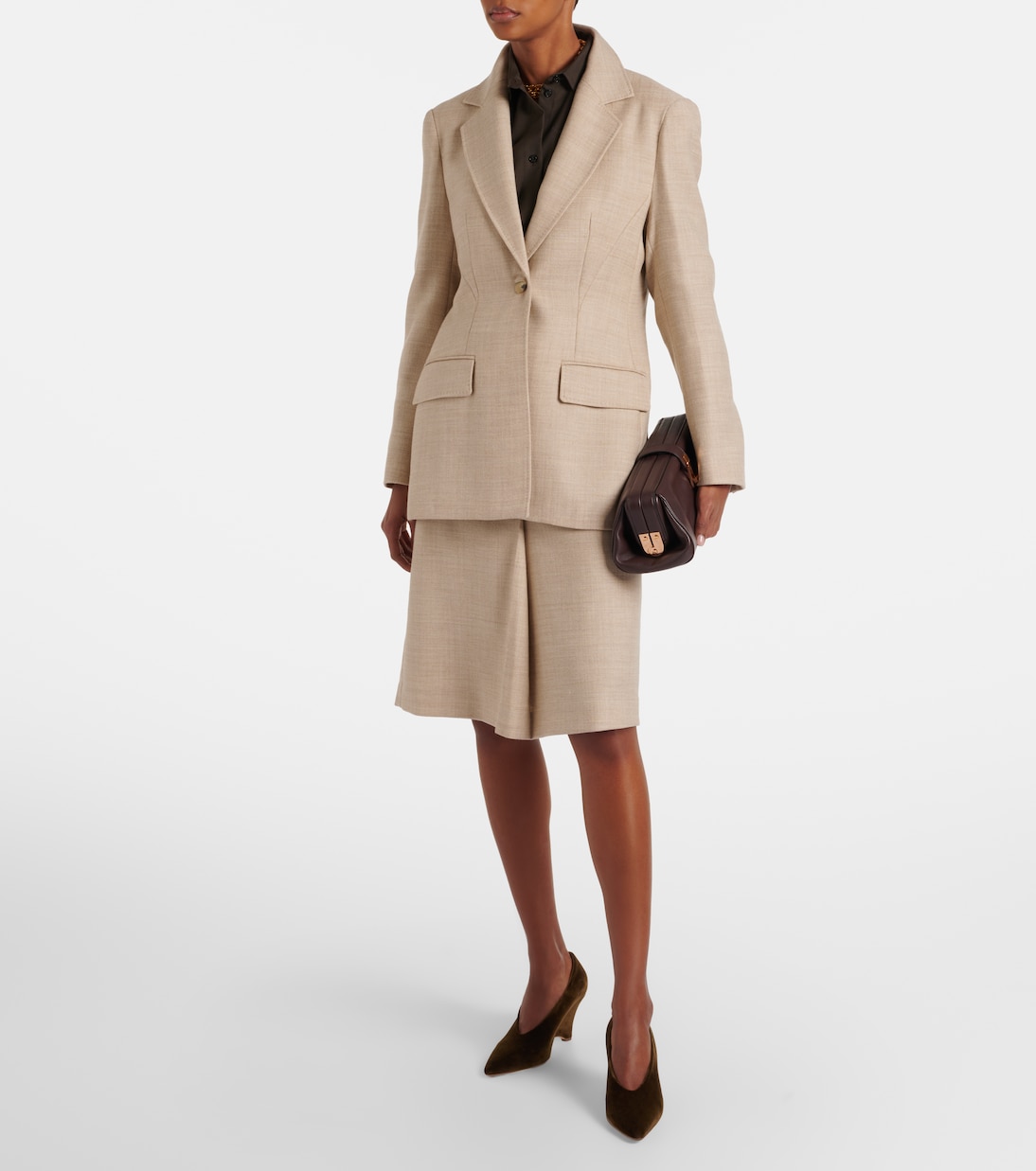 Jupe midi Duggan en laine vierge | Joseph