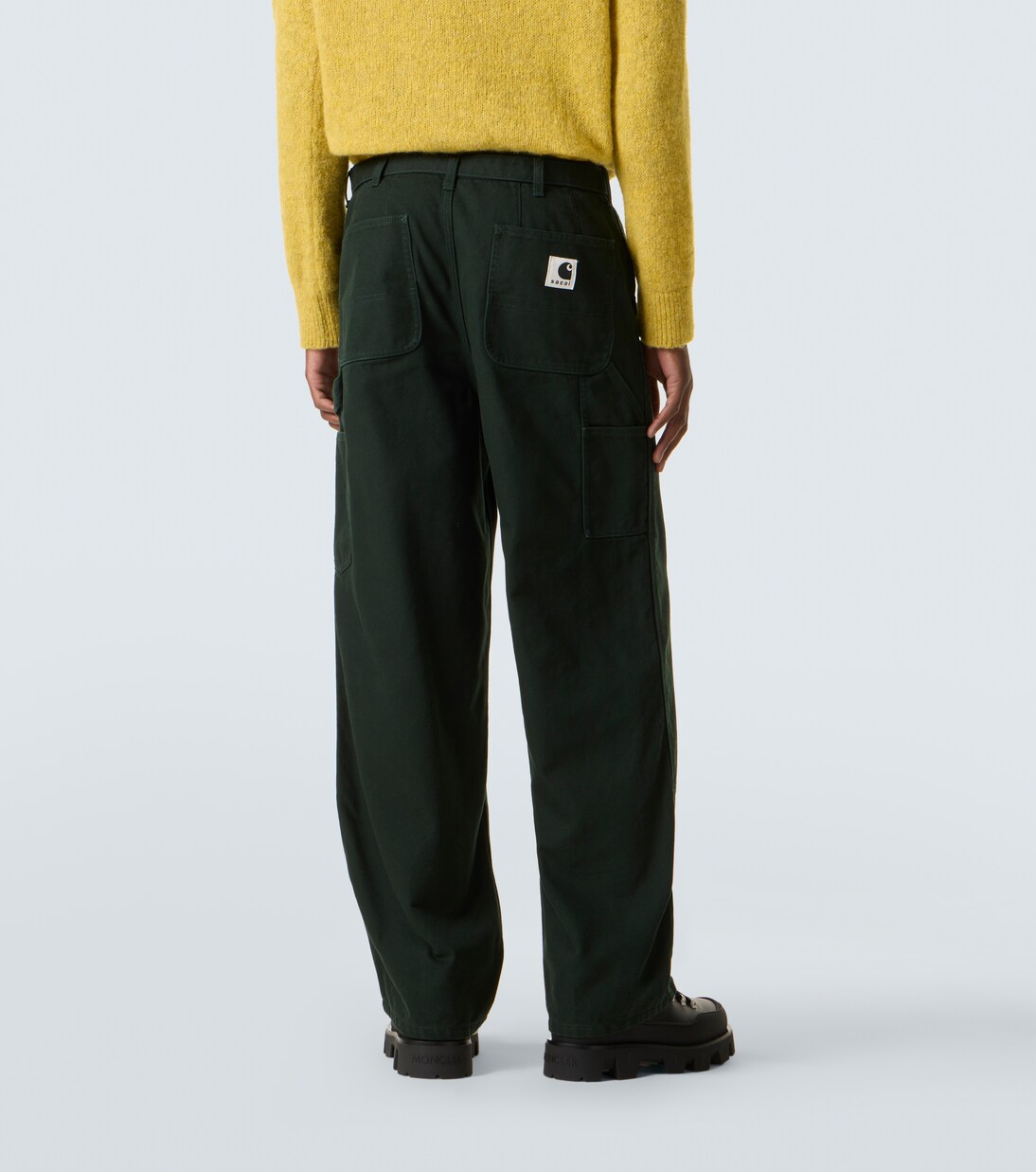 x Carhatt - Pantaloni regular in cotone con cintura | Sacai