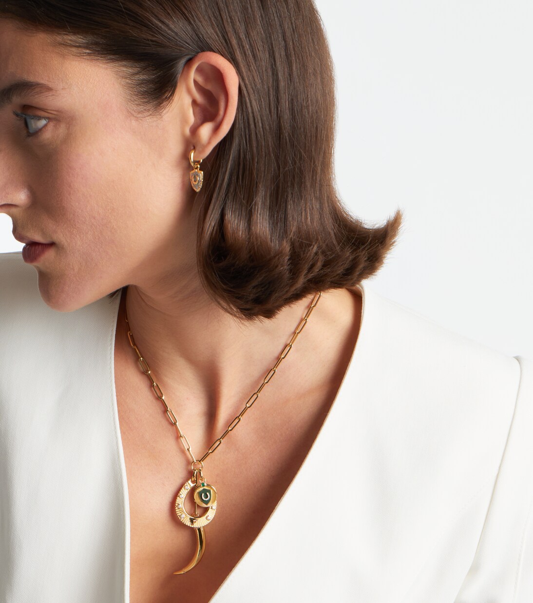 Collier Protection en or 18 ct et diamants | FoundRae