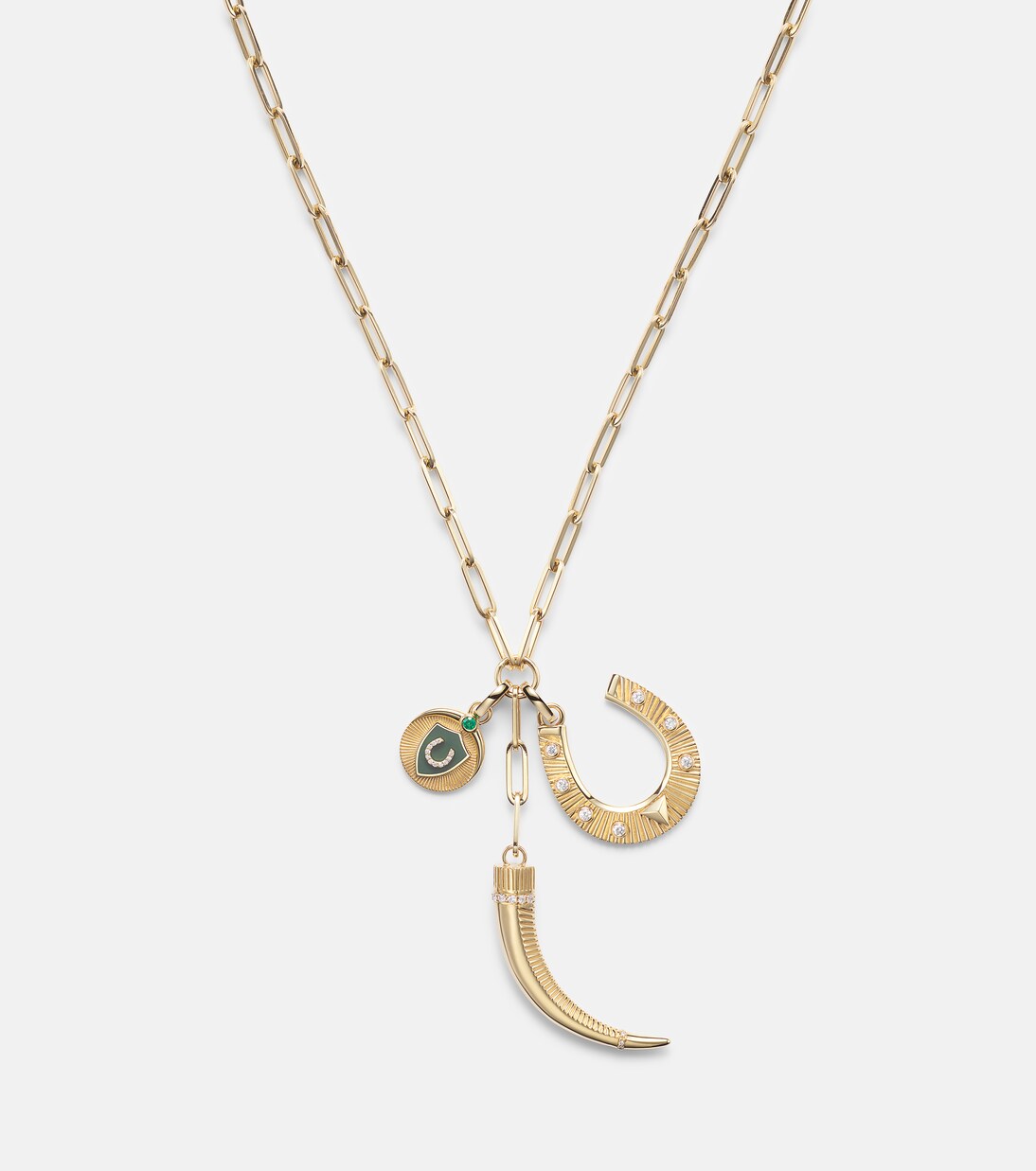 Collier Protection en or 18 ct et diamants | FoundRae