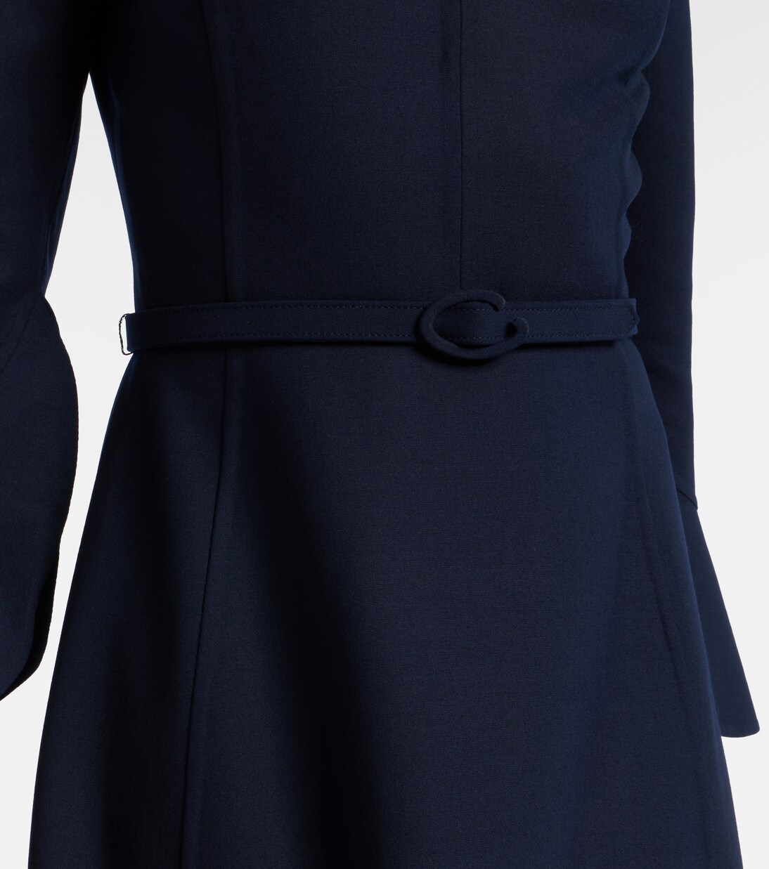 Belted wool-blend midi dress | Oscar de la Renta