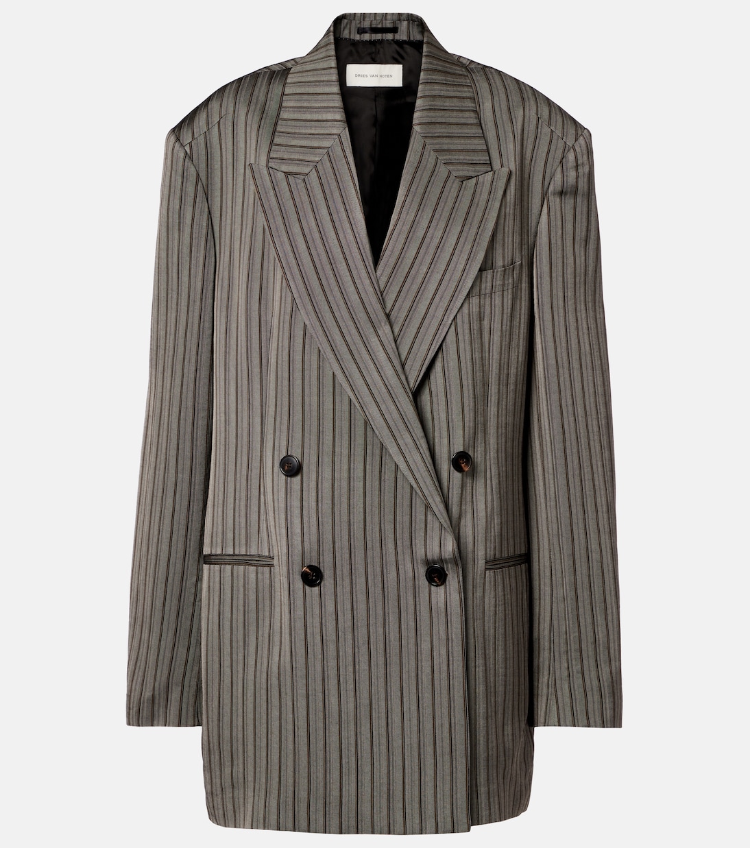 Striped double-breasted oversized blazer | Dries Van Noten