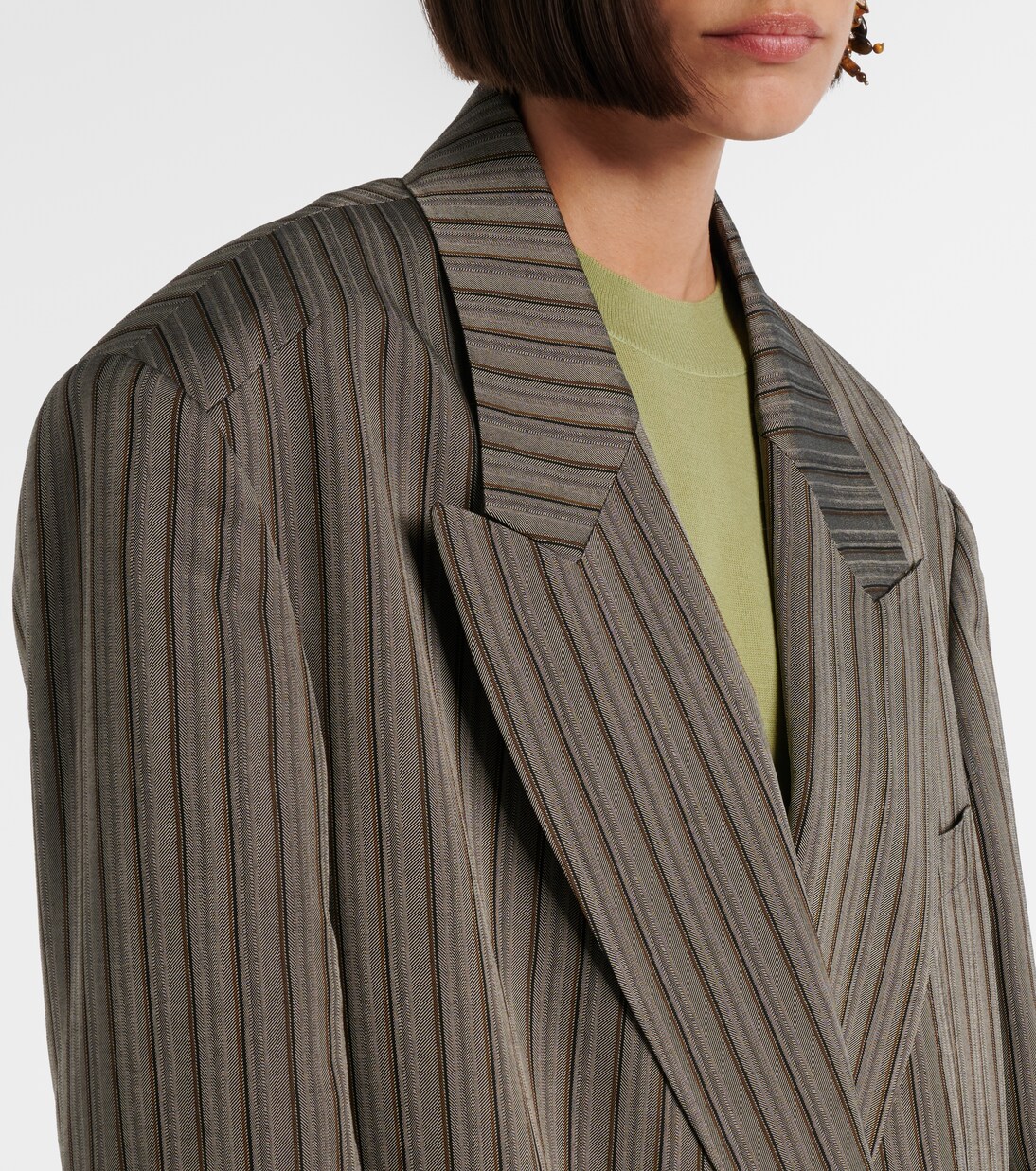 Striped double-breasted oversized blazer | Dries Van Noten