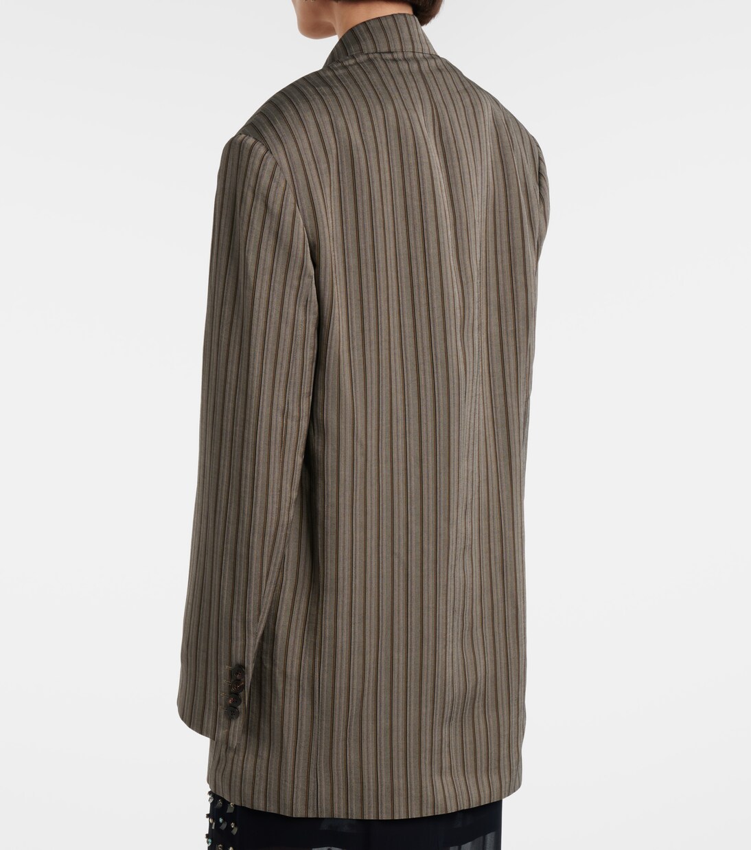 Striped double-breasted oversized blazer | Dries Van Noten