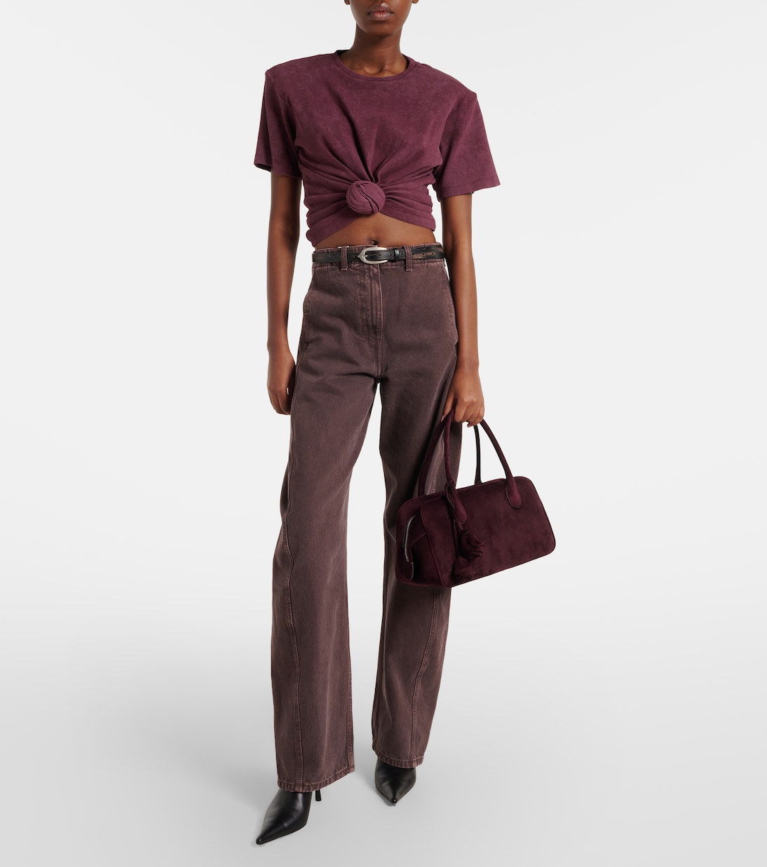 Schultertasche Brigitte Large aus Veloursleder | Magda Butrym