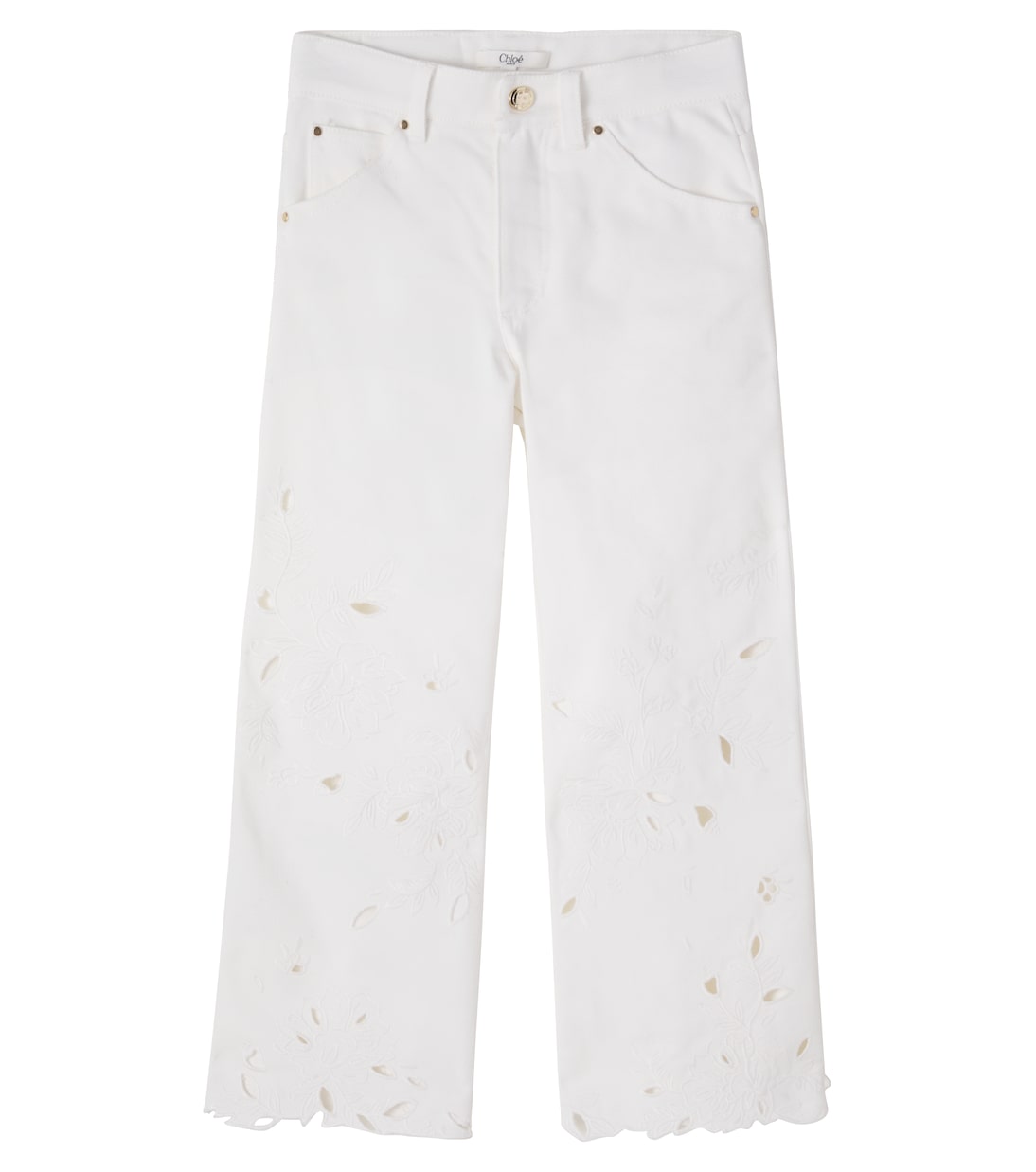 Broderie anglaise jeans | Chloé Kids