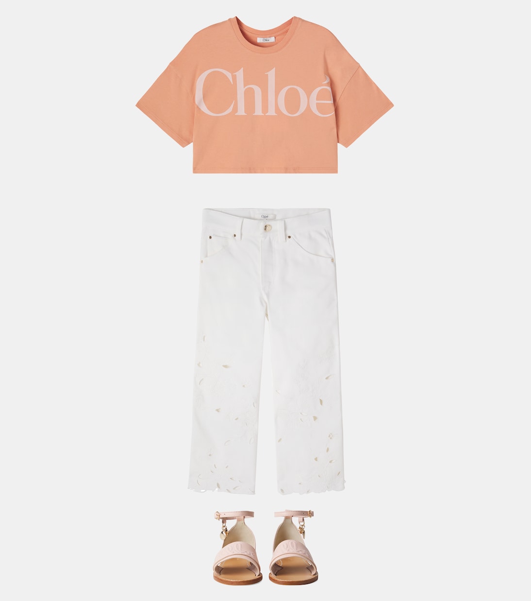 Jean en broderie anglaise | Chloé Kids