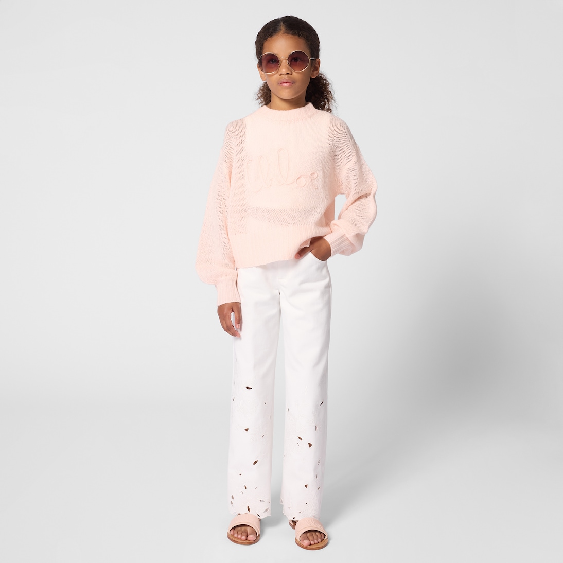 Jean en broderie anglaise | Chloé Kids