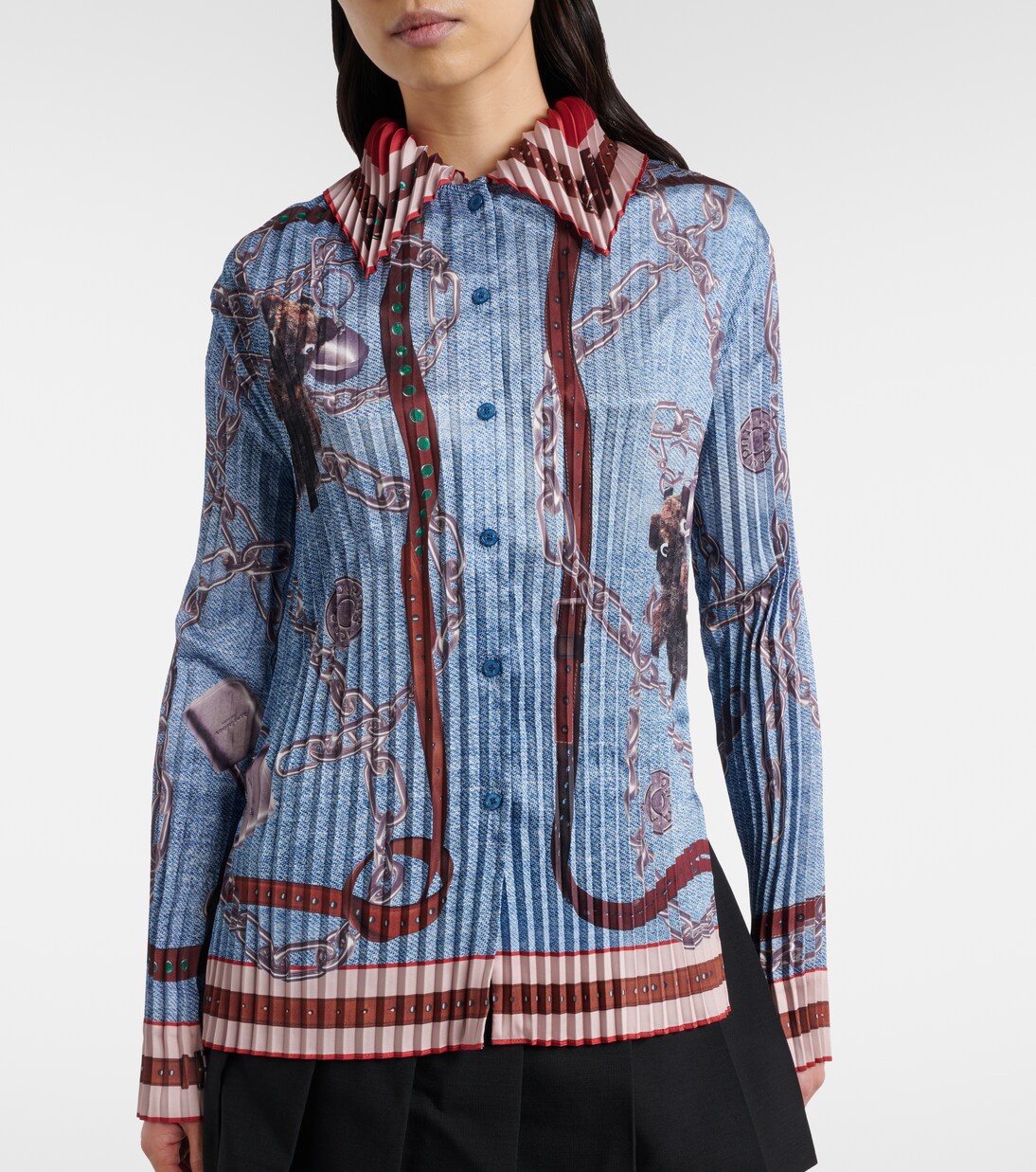 印花褶裥错视效果衬衫 | Acne Studios