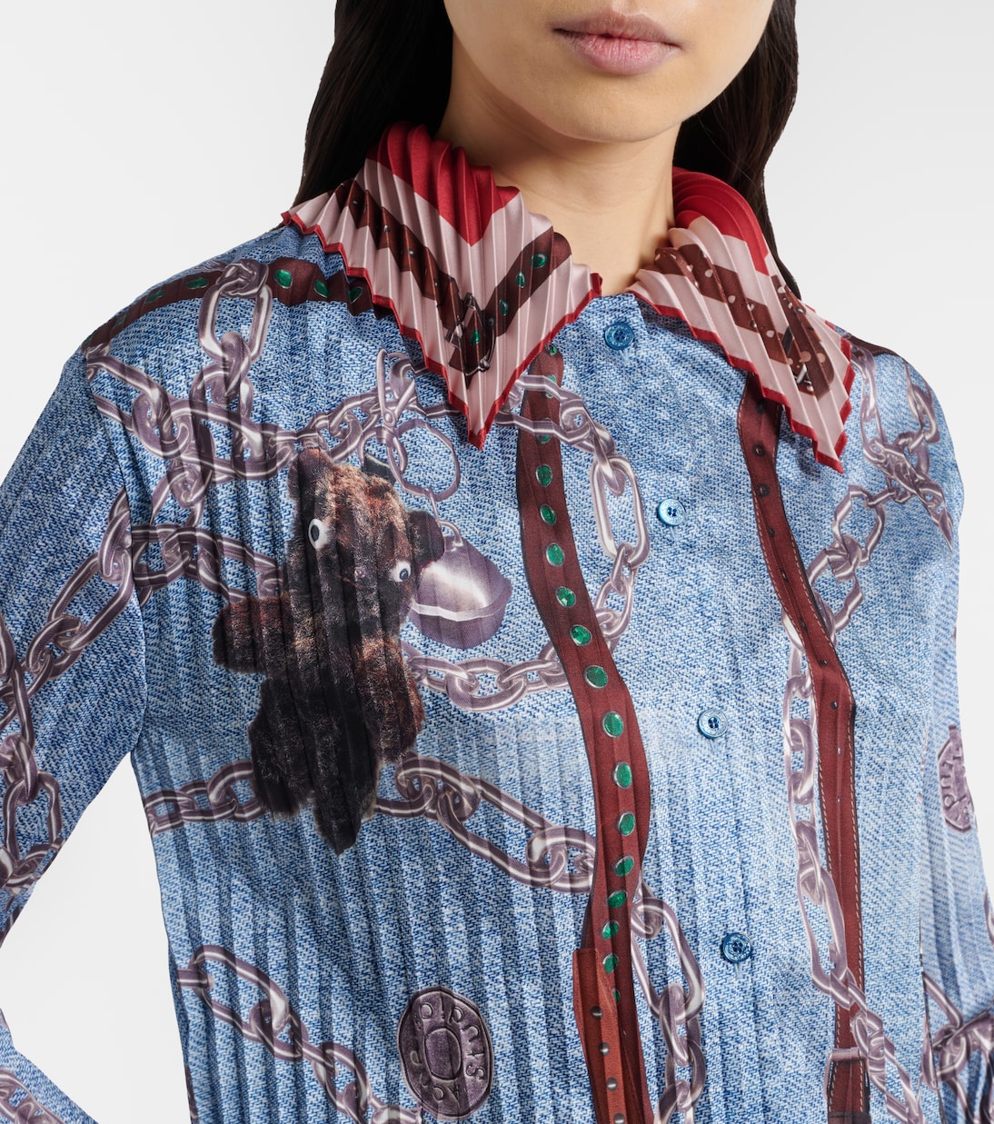 印花褶裥错视效果衬衫 | Acne Studios