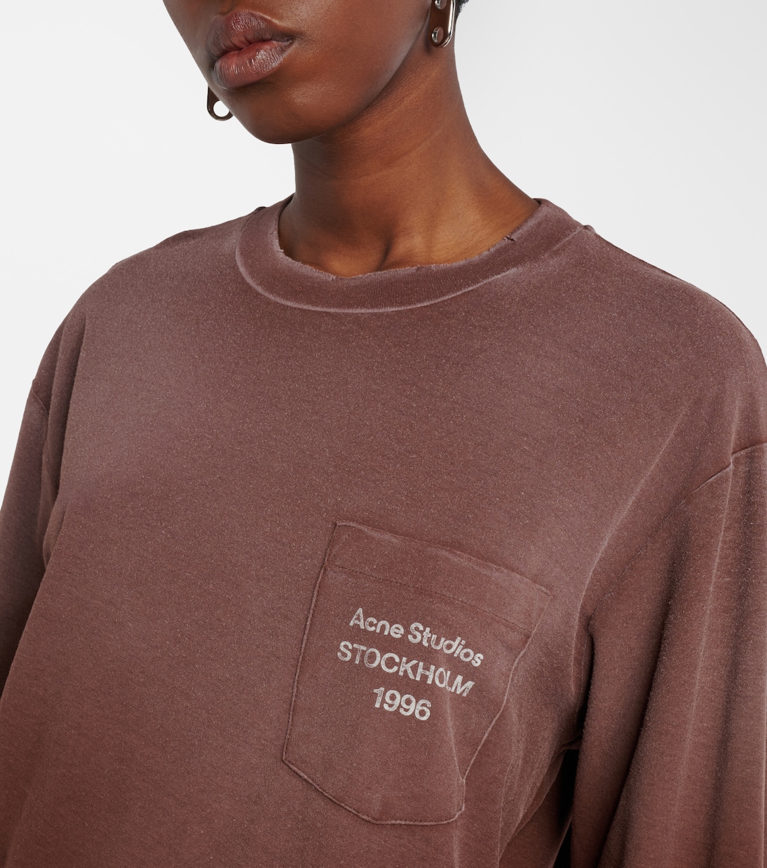 Logo cotton and hemp jersey T-shirt | Acne Studios