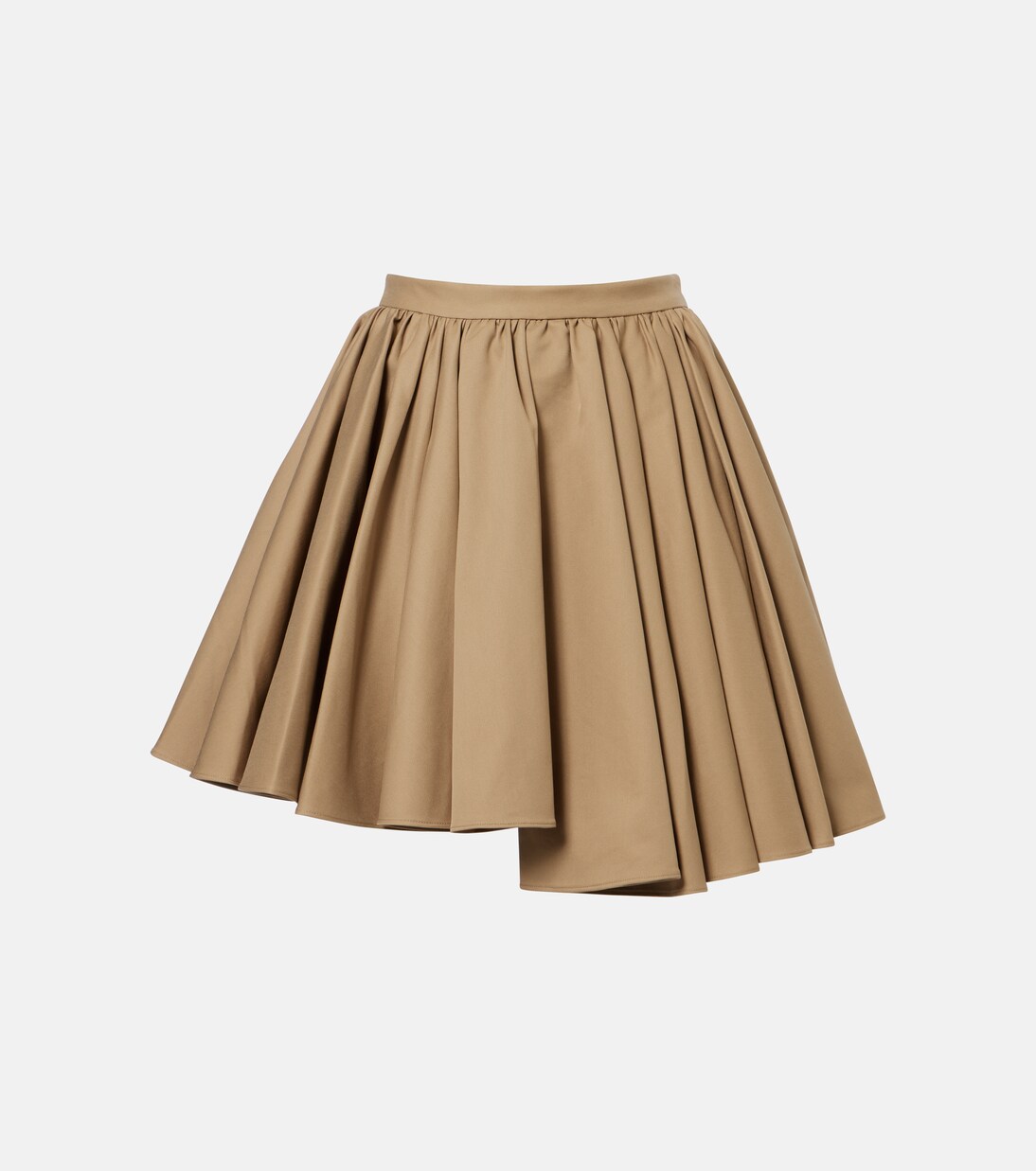 Gathered cotton miniskirt | Self-Portrait