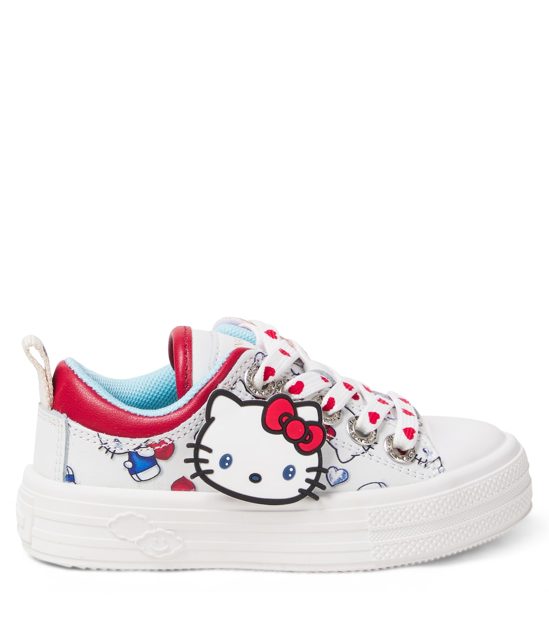 x Hello Kitty leather-trimmed sneakers | Monnalisa