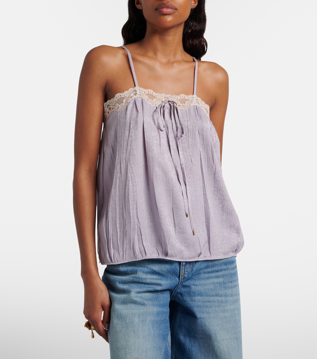 Caraco en soie à nœud  | Chloé