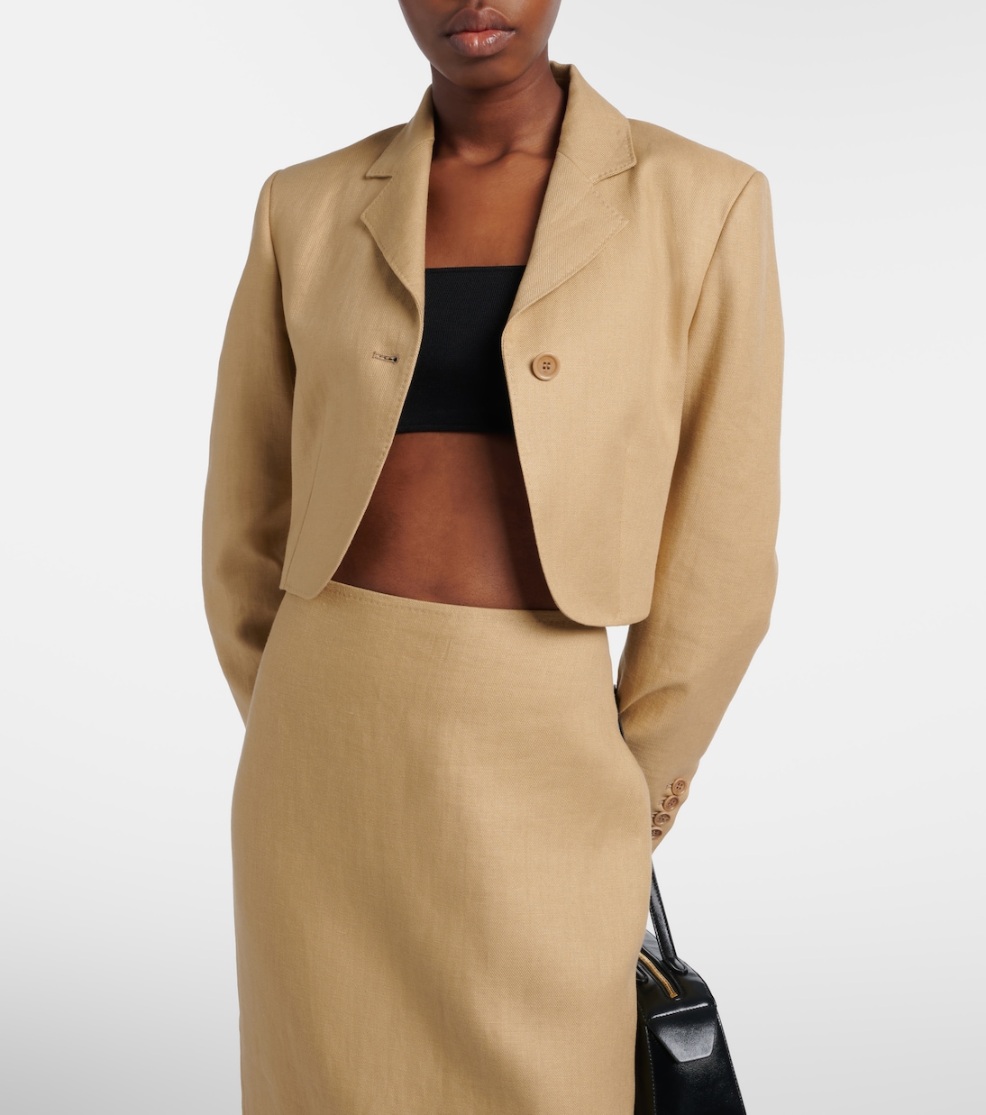 Buono cropped linen blazer | Max Mara