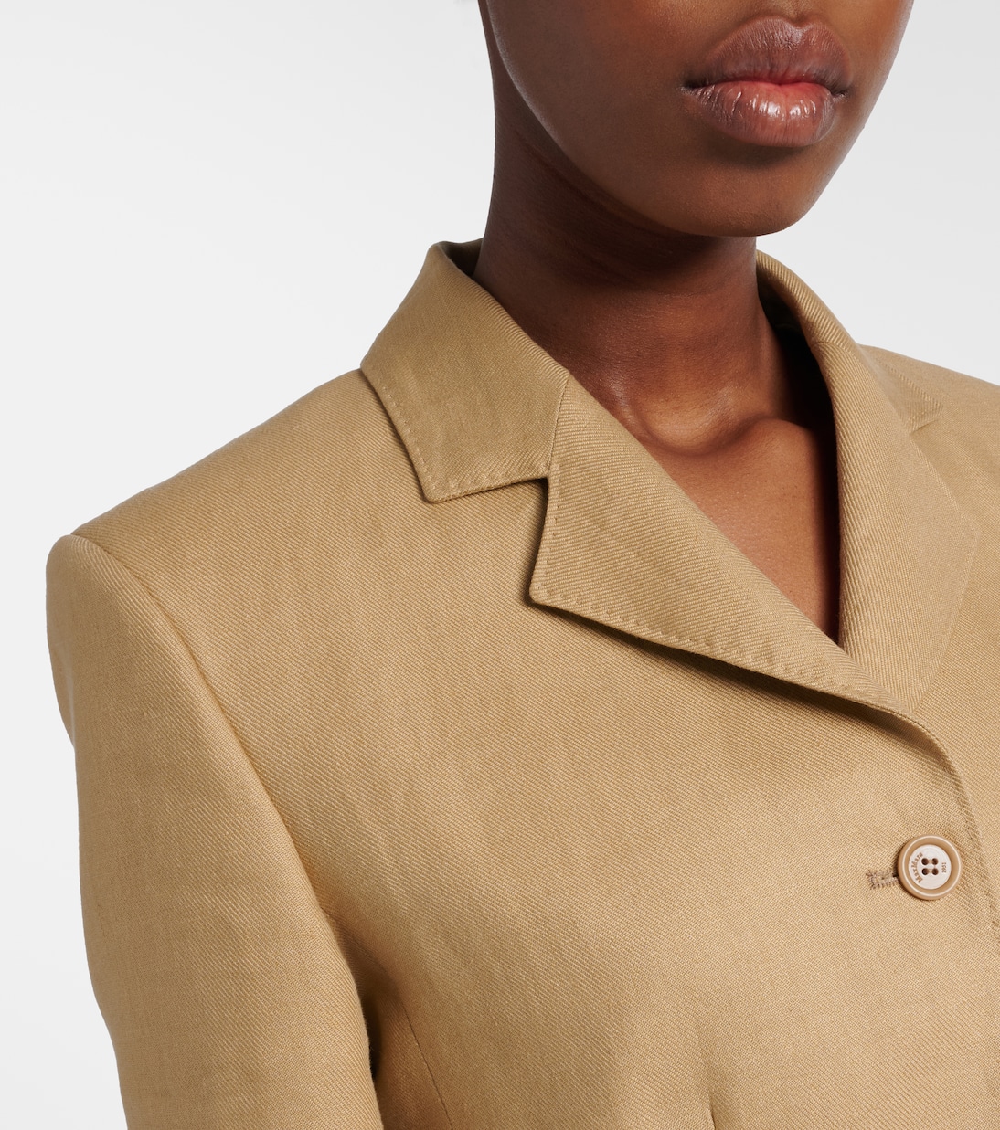 Buono cropped linen blazer | Max Mara