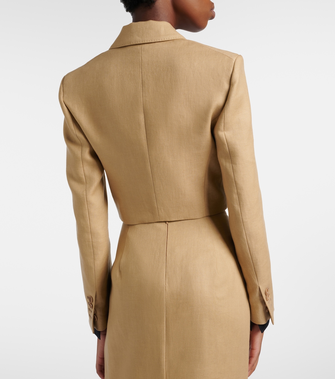 Buono cropped linen blazer | Max Mara