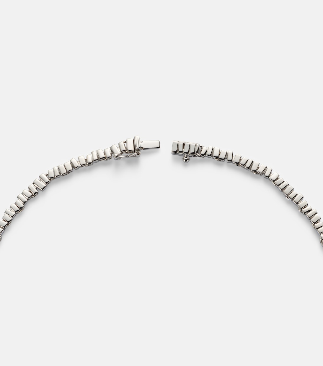 Mini 18kt white gold (750/1000) necklace with diamonds | Suzanne Kalan