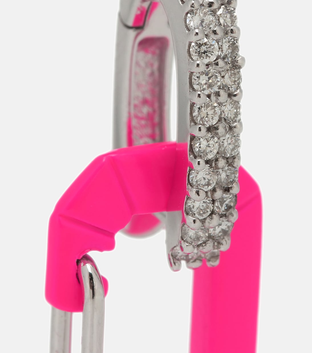 Small Chiara 18kt white gold and diamond single earring | Eéra