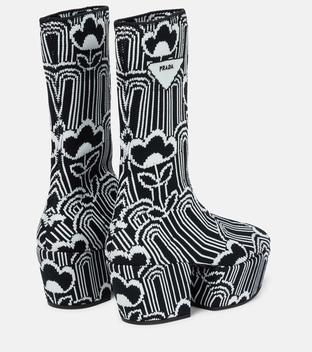 Botines de plataforma de jacquard | Prada