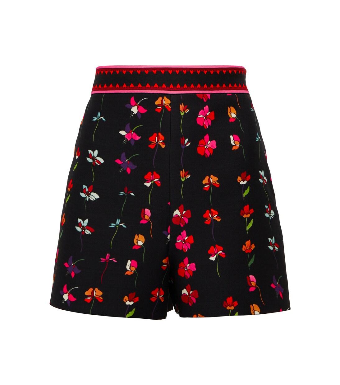 Shorts in misto lana con stampa floreale | Valentino