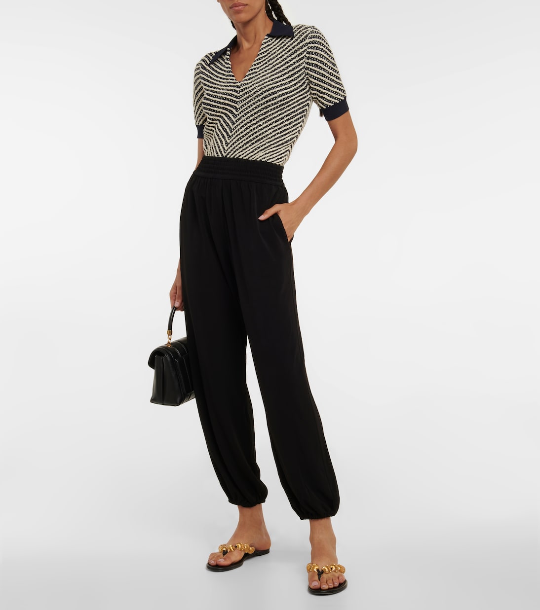 High-rise jersey pants | Tory Burch