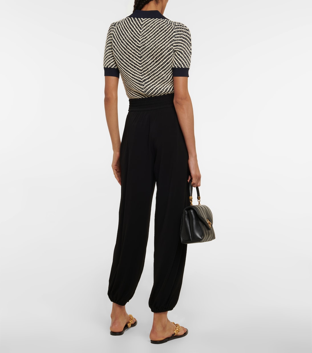 High-rise jersey pants | Tory Burch