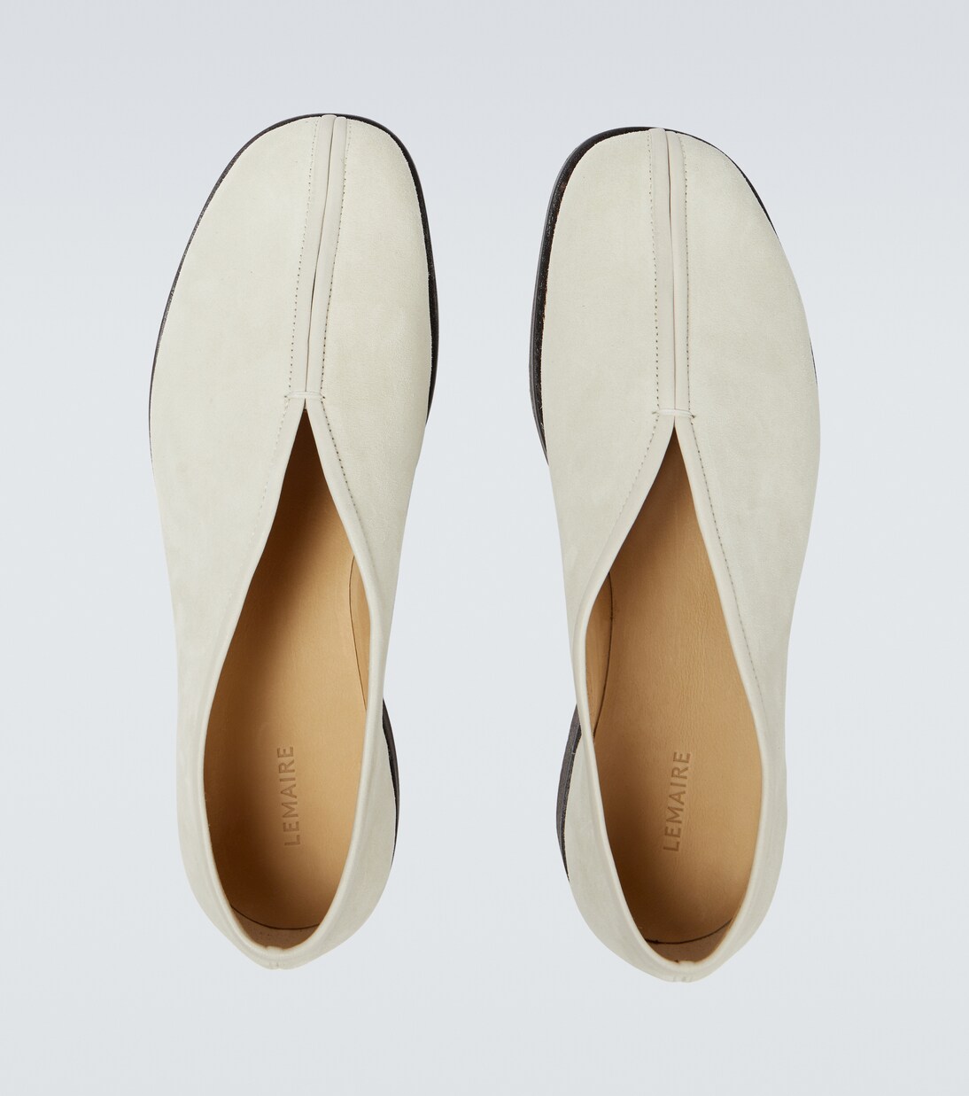 Piped suede loafers | Lemaire