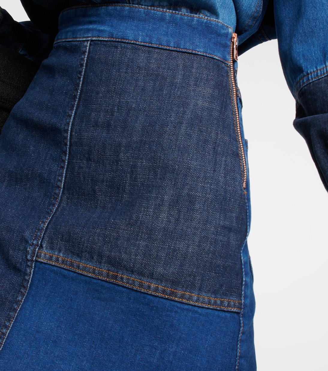 Patchwork denim miniskirt | See By Chloé