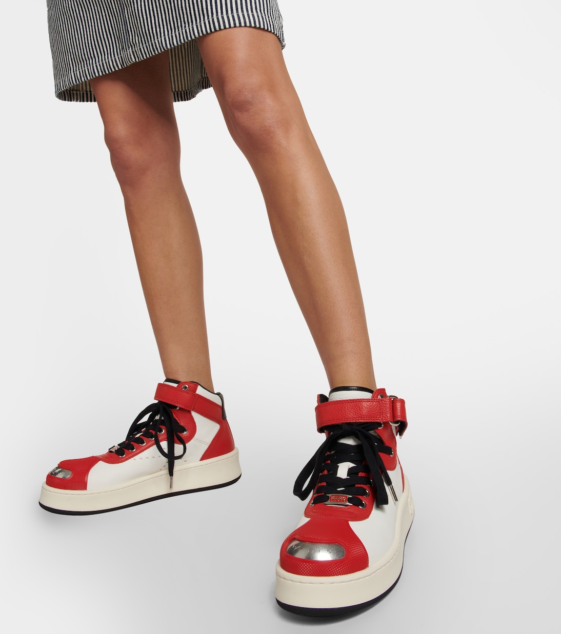 Baskets Hoops en cuir en rouge Kenzo Mytheresa