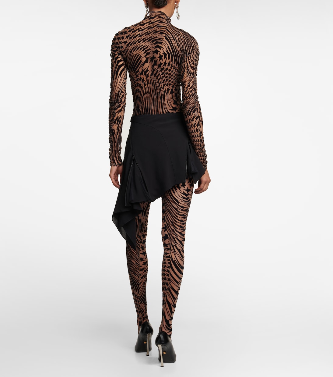 Top en tulle et velours | Mugler