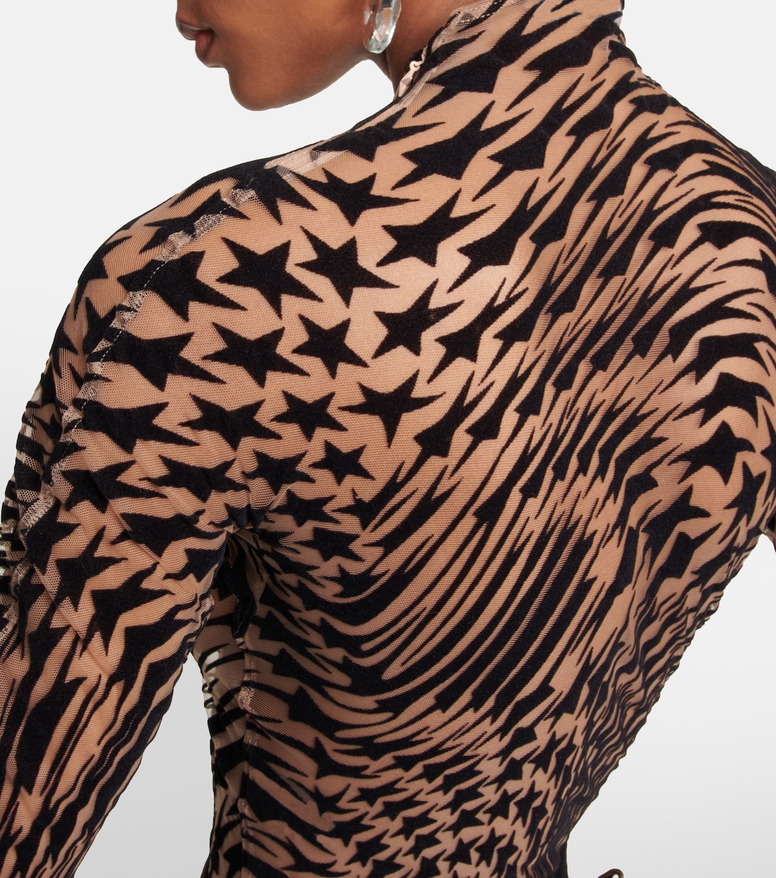 Top en tulle et velours | Mugler