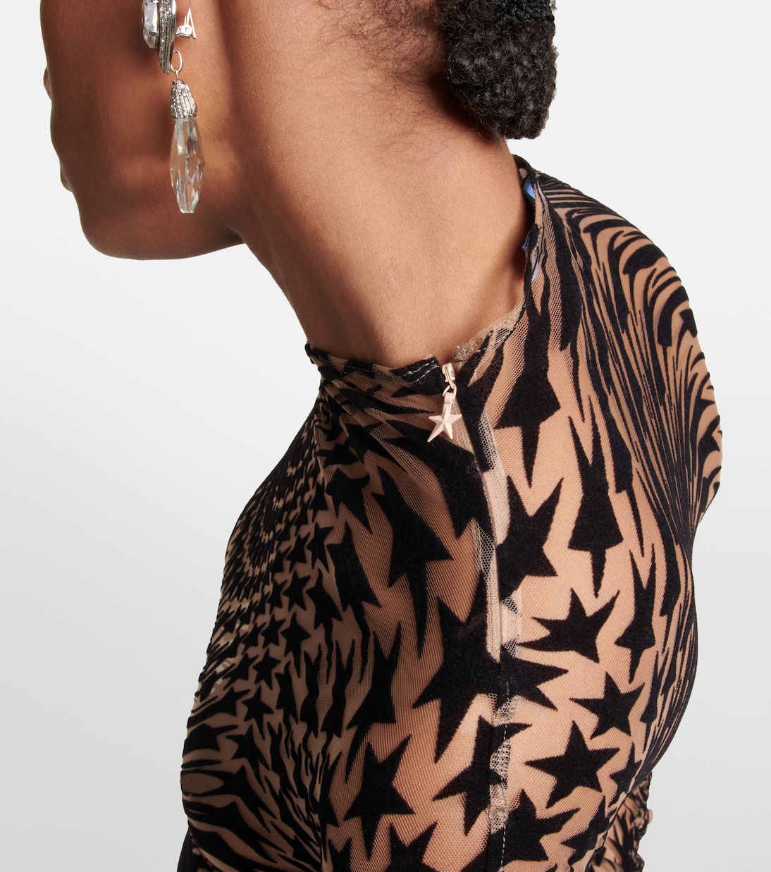 Top en tulle et velours | Mugler