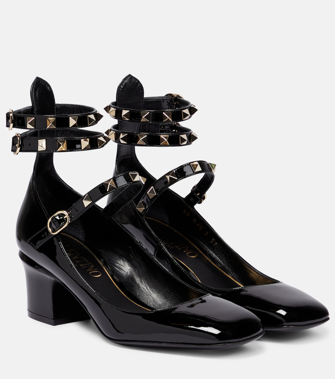 Valentino rockstud patent leather pumps cheap