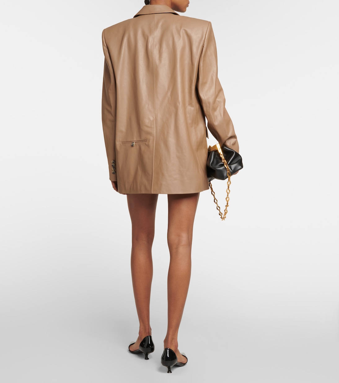 Greenock single-breasted leather blazer | The Mannei