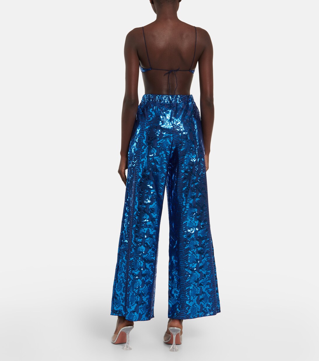 Pantalon ample à imprimé métallisé | Oséree