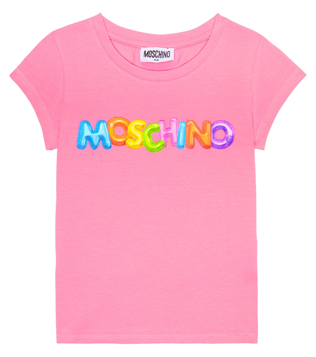 Camiseta en mezcla de algodón con logo | Moschino Kids