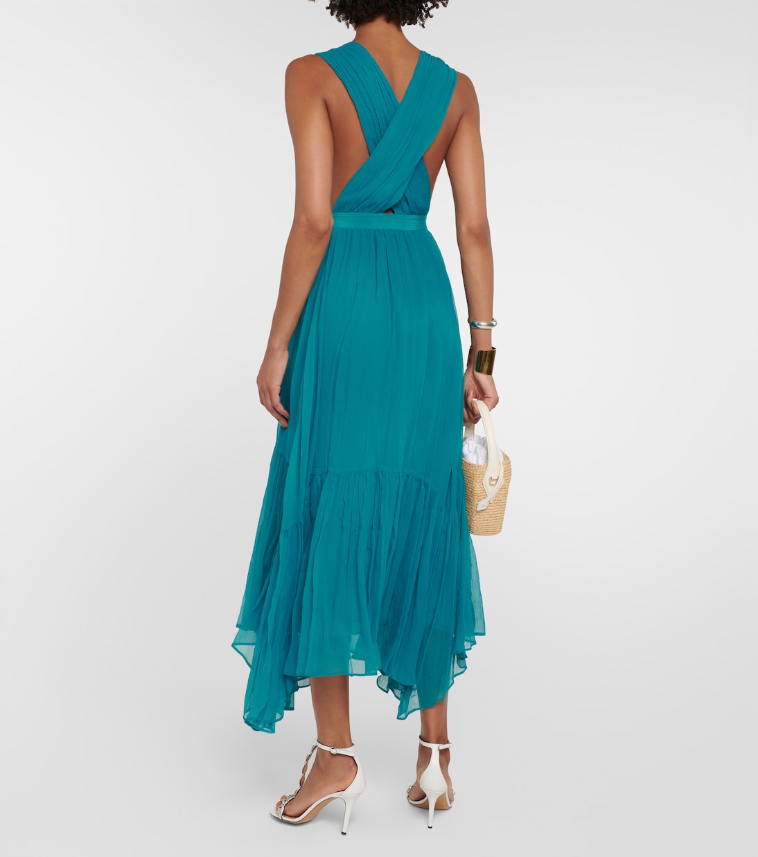 Sarai silk chiffon midi dress | Ulla Johnson