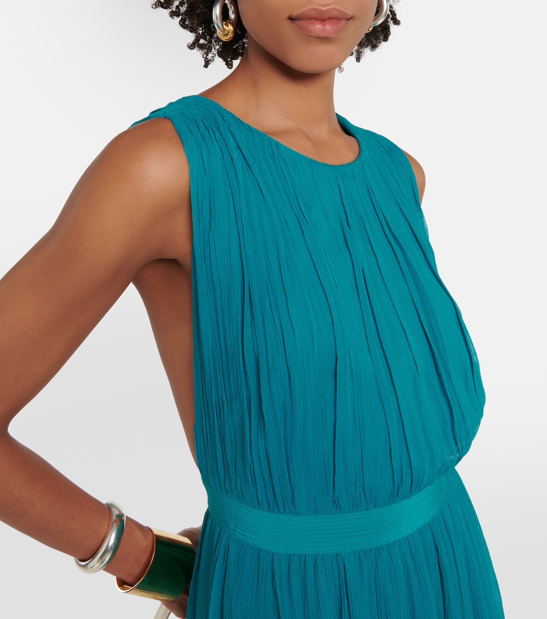 Sarai silk chiffon midi dress | Ulla Johnson