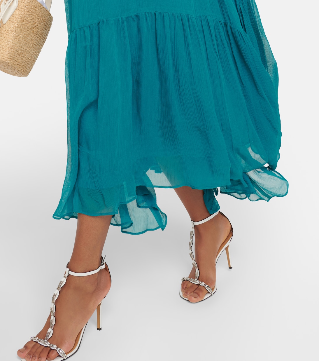 Sarai silk chiffon midi dress | Ulla Johnson
